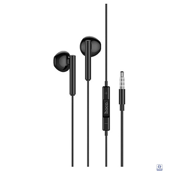 HOCO Проводные наушники-вставки с микрофоном Hoco M64, черный