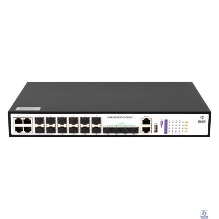 SNR SNR-S2995G-12FX-DC Управляемый коммутатор уровня 3, 8 портов 100/1000Base-X SFP, 4 порта Combo 10/100/1000Base-T|100/1000Base-X SFP, 4 порта 1/10G SFP+, встроенный БП ~220V AC, RPS 36-72V DC