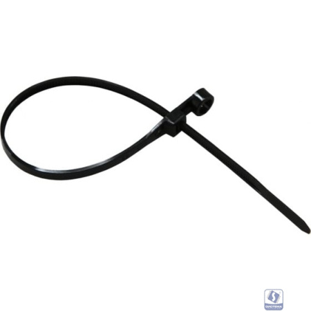 Rexant (07-0205) Хомут-стяжка нейлоновая под винт 200x4,3мм, черная (100 шт/уп)