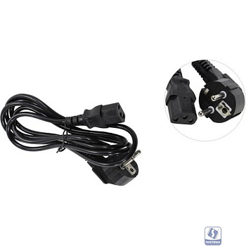 Exegate EP280658RUS Кабель питания ExeGate Power PC-1,8P (Евровилка угловая Schuko->С13) VDE-250V-3*0.5mm2, медь, 6A, черный, 1.8м.