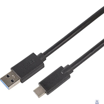 Rexant (18-1880) Кабель USB-A 3.0 – Type-C 3.1, 3А, 1м, ПВХ, черный