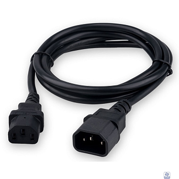 Гарнизон Кабель питания C13-C14, 3x1.0мм2, 16А, CCA, с заземлением, 1.8м, черный, пакет (GPC-189-1-1.8M)