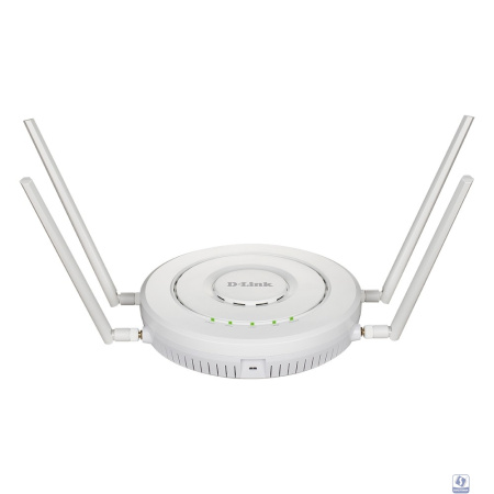 D-Link DWL-8620APE/A1A Беспроводная двухдиапазонная унифицированная точка доступа AC2600 Wave 2 с поддержкой MU-MIMO, PoE и 4 внешними съемными антеннами