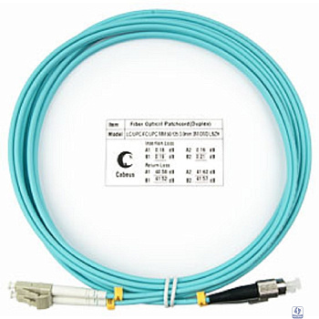 Cabeus FOP-50-LC-FC-3m Шнур оптический duplex LC-FC 50/125 mm OM3 3м LSZH