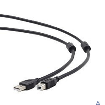 Gembird/Cablexpert  CCF2-USB2-AMBM-15 USB 2.0 Pro Кабель  , AM/BM, 4.5м, экран,2феррит.кольца, черный, пакет