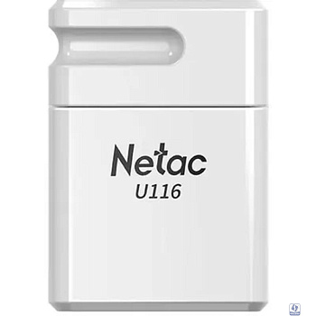Netac USB Drive 8GB U116  <NT03U116N-008G-20WH>, USB2.0, миниатюрная пластиковая белая