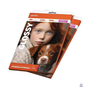 Perfeo фотобумага А4 230 г/м2 глянцевая 100л (PF-GLA4-230/100) (G14)