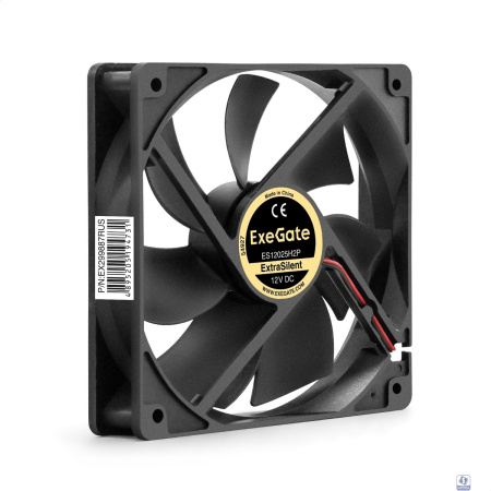 Exegate EX299887RUS Вентилятор 12В DC ExeGate ExtraSilent ES12025H2P (120x120x25 мм, Hydraulic bearing (гидродинамический), 2pin, 1300RPM, 22dBA)