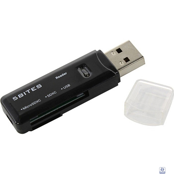 5bites Устройство ч/з карт памяти RE3-200BK USB3.0 Card reader / SD / TF / USB PLUG / BLACK
