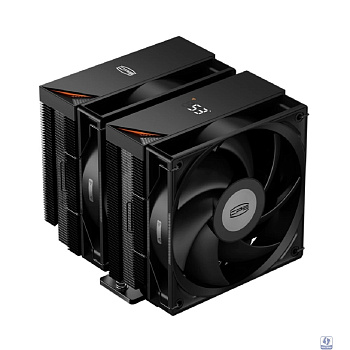 Кулер для процессора/ PCCooler RT620 Digital BK (250W, 4-pin PWM, LED temp., 157mm, , 6x6mm, 2x120mm, 73.32CFM, 34.9dBA, 2200RPM, S: 1851/1700/1200/115X, AM5/AM4, black)