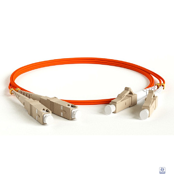 Hyperline FC-D2-50-LC/­PR-SC/­PR-H-2M-LSZH-OR (FC-50-LC-SC-PC-2M) Патч-корд волоконно-оптический (шнур) MM 50/­125, LC-SC, duplex, LSZH, 2 м