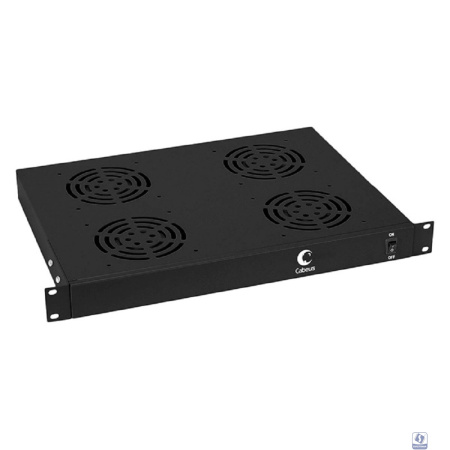 Cabeus JG03-BK Модуль вентиляторный 19", глубина 320 mm, 4 вентилятора, цвет черный (RAL 9004)