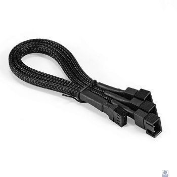 Exegate EX294792RUS Разветвитель питания с 4pin материнской платы на 3 корпусных вентилятора ExeGate EX-CC-4p3xF-0.3 (4pin F/3x4pinM (2 из них-3-контактный, 1 из них-4-контактный), 0,3м)