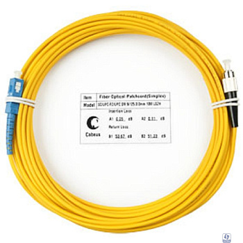 Cabeus FOP(s)-9-SC-FC-15m Шнур оптический simplex SC-FC 9/125 sm 15м LSZH