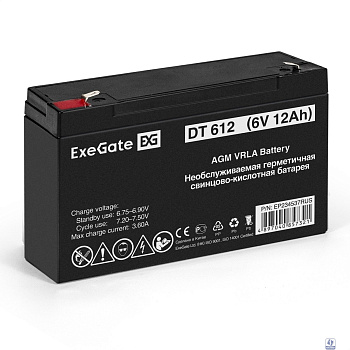 Exegate EP234537RUS Аккумуляторная батарея DT 612 (6V 12Ah, клеммы F1)