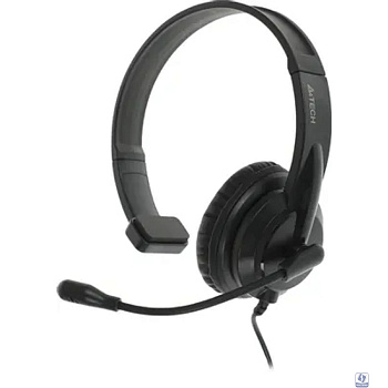 Наушники с микрофоном A4Tech HU-11 черный 2м накладные USB оголовье (HU-11/USB/BLACK)