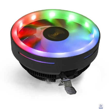 Exegate EX286157RUS Кулер ExeGate Dark Magic EE126R-PWM.RGB (Al black coating, 775/1150/1151/1155/1156/1200/1700/A­M2/AM2+/AM3/AM3+/AM4/FM1/FM2/754/939/940 TDP 95W,Fan 120mm, PWM, 900-2000RPM,Hydro be