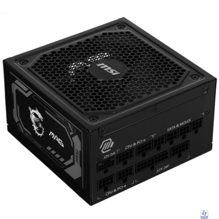Блок питания MSI MAG A1250GL PCIE5 , 1250W, 80+ Gold, полностью модульный, ATX 3.0, PCIE5