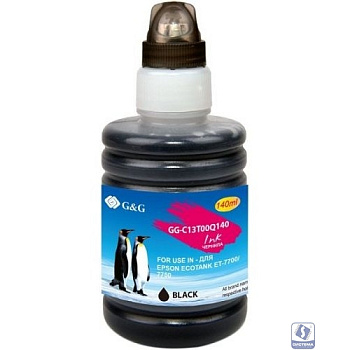 Чернила G&G GG-C13T00Q140 черный140мл для Epson EcoTank 7700/7750