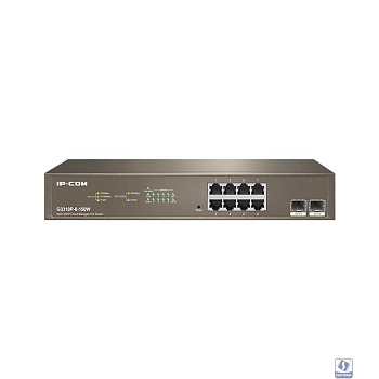 IP-COM G3310P-8-150W L2 Коммутатор PoE управляемый 8-Ports 10/100/1000 Base-T + 2-Ports 1000 Base-X SFP  / 8-Ports PoE (PoE бюджет 130W)