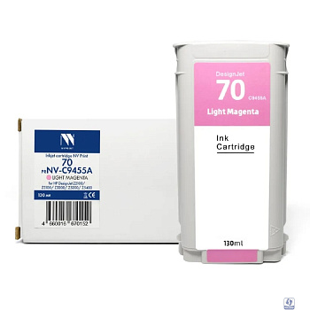 Струйный картридж NVP 70 (NV-C9455A) Light Magenta для HP DesignJet Z2100/Z3100/Z3200/Z5200/Z5400 (130 мл) совместимый