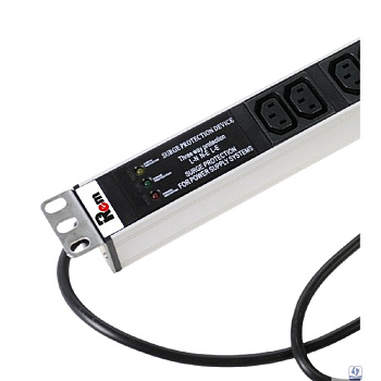REM Вертикальный блок розеток Rem-16 с фил. и инд., 25 IEC 60320 C13, алюм., 42-48U, шнур 3 м. (R-16-25C13-FI-1820-3)