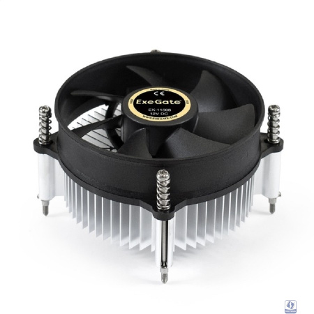 Exegate EX286141RUS Кулер ExeGate EK-11508.PWM (Al, LGA1150/1151/1155/1156/1200, TDP 75W, Fan 90mm, PWM, 1200-2600RPM, Hydro bearing, 4pin, 11-24db, 285г, с термопастой, на винтах, Retail color box)