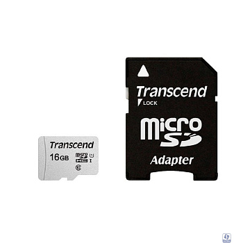 Micro SecureDigital 16Gb Transcend  TS16GUSD300S-A 