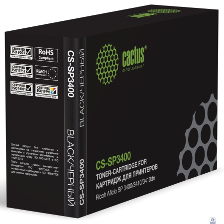 Картридж лазерный Cactus CS-SP3400 SP 3400HE черный (5000стр.) для Ricoh Aficio SP 3400/3410/3410dn;SP 3510/3510dn