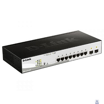 D-Link DGS-1210-10P/FL2A Управляемый L2 коммутатор с 8 портами 10/100/1000Base-T и 2 портами 1000Base-X SFP (8 портов PoE 802.3af/at, PoE бюджет 65 Вт)