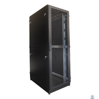 ЦМО Шкаф серверный напольный 48U (800 х 1200) двойные перфорированные двери 2 шт., цвет черный ШТК-М-48.8.12-88АА-9005