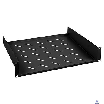 Cabeus SH-J017-2U-400-BK Полка перфорированная для шкафов 19" 2U Cabeus SH-J017-2U-400-BK черная [8629c] 