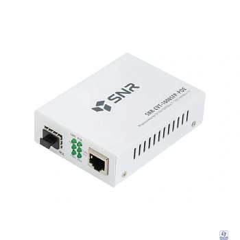 SNR SNR-CVT-1000SFP-POE PoE медиаконвертер для преобразования 10/100/1000Base-T в 100/1000Base-FX с SFP-портом.
