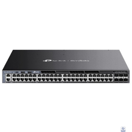 TP-Link SG6654XHP Стекируемый управляемый коммутатор 3-го уровня Omada с 48 гигабитными портами PoE+ и 6 портами SFP+