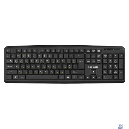 Exegate EX263906RUS Клавиатура Exegate LY-331L, <USB, шнур 2м, черная,  104кл, Enter большой>, Color box           