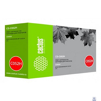 Cactus  Cartridge 052H Картридж  для CANON  i-SENSYS LBP212dw/214dw/215x/MF421dw/428x/426dw/429x (9200 стр.) чёрный, с чипом