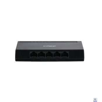 DAHUA DH-PFS3005-5GT-L 5-портовый гигабитный неуправляемый коммутатор, 5xRJ45 1Gb, коммутация 10 Гбит/с, MAC-таблица 2K, пластик