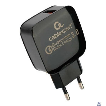 Cablexpert Зарядное устройство MP3A-PC-41 18Вт, 3А, QC3.0, 1xUSB, , черный, пакет