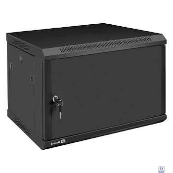 Exegate EX298617RUS Шкаф телекоммуникационный 19" настенный 6U ExeGate EC-WM-6U.450.M.BLACK (19”, 6U, 600x450x370mm (ШхГхВ), передняя дверь металл, съемные боковые панели, пыле- и влагозащита IP23, че