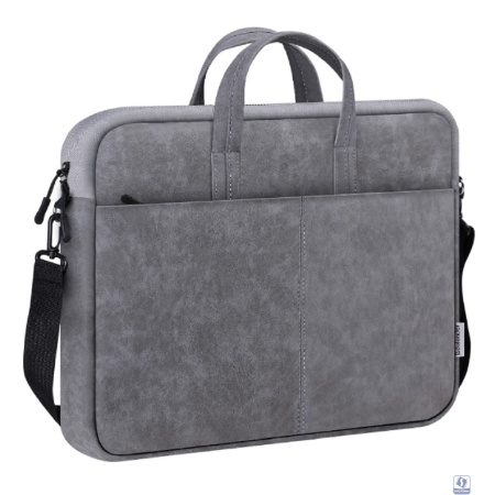 Defender Сумка для ноутбука Solid  15.6" PU кожа, серый, карман (26088)			