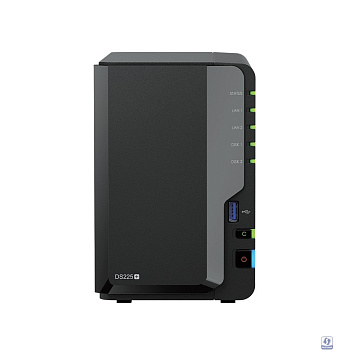 Synology DS225+ СХД настольное исполнение 2BAY NO HDD (repl. DS224+)) вилка UK/HK 3-pin
