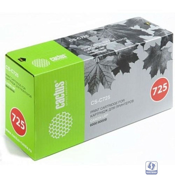 Тонер Картридж Cactus CS-C725D черный x2уп. для Canon LBP i-Sensys 6000/6000b (1600стр.)