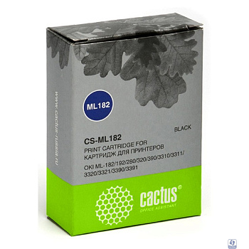 CACTUS ML182  Картридж матричный (CS-ML182) для OKI ML-182/192/280/320/390/3310/3311/3320/3321/3390/3391, ресурс 2 000 000 зн.black