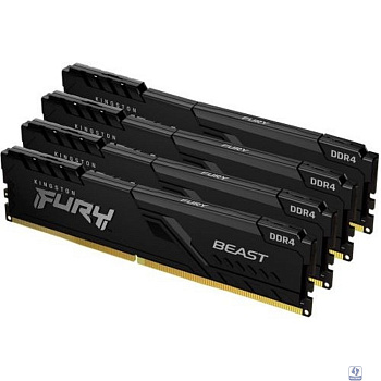 Kingston DRAM 64GB 3600MHz DDR4 CL18 DIMM (Kit of 4) FURY Beast Black KF436C18BBK4/64