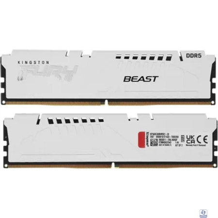 Память оперативная/ Kingston 32GB 6000MT/s DDR5 CL30 DIMM (Kit of 2) FURY Beast White EXPO