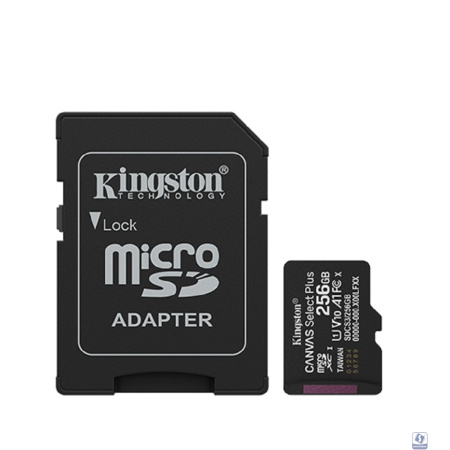 Micro SecureDigital 256GB Kingston Canvas Select Plus V10 A1 + adapter SDCS3/256GB