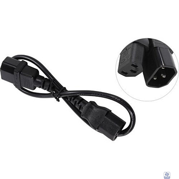 Exegate EP280619RUS Кабель монитор - компьютер (UPS->устройство) ExeGate Power EC-0,5P (IEC 320 С13->С14) VDE-250V-3*0.5mm2-медь, черный, 0.5м.