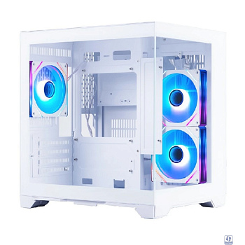 1STPLAYER MEGAVIEW MV5-TP ARGB White / mATX / 3x120mm ARGB fans / MV5-TP-WH-2FC7R-W-1FC7-W