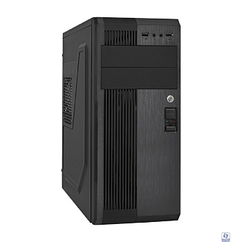 Exegate EX283224RUS Корпус Miditower ExeGate UN-605B Black, ATX, <UN450, 120mm>, 2*USB, Audio, замок блокировки кнопки питания
