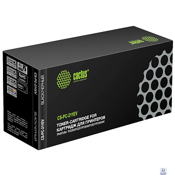 Повреждение упаковки Картридж лазерный Cactus CS-PC-211EV PC-211EV/PC-211P черный (1600стр.) для Pantum M6500/M6500W/M6506NW/M6507/M6507W/M6550W/M6550NW/M6557NW/M6607NW/P2200/P2207/P2500/P2500NW/P2500